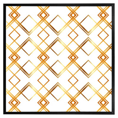 "Andrew Lee Geometric Golden Pattern (Picutre Frame) / 16X16"" / Oak" - image 1
