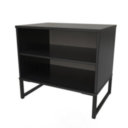 Madrid Double Open Unit In Black Ash (Ready Assembled) - thumbnail 3
