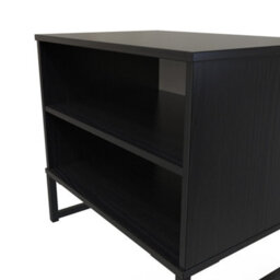 Madrid Double Open Unit In Black Ash (Ready Assembled) - thumbnail 4