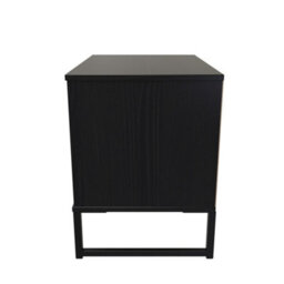 Madrid Double Open Unit In Black Ash (Ready Assembled) - thumbnail 2