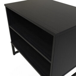 Madrid Double Open Unit In Black Ash (Ready Assembled) - thumbnail 5