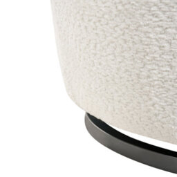 Beliani Swivel Armchair Kuolpa Chenille Off-White - thumbnail 7