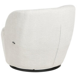 Beliani Swivel Armchair Kuolpa Chenille Off-White - thumbnail 5