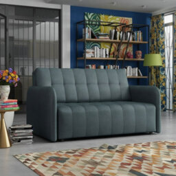 Viva Grand Iii Living Room Sofa Bed With Sleeping Function Wooden Legs Wooden Frame And Storage 85X145X98Cm Dark Grey - thumbnail 2