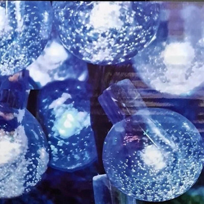 HSD 30 Led Blue & White Crystal Ball Lights (8M) - Solar Power Lights For Christmas, Weddings, And Home Decor - image 1