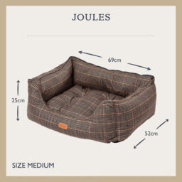 Rosewood Joules Hensen Check Box Dog Bed - thumbnail 1