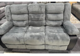 Rio Fabric Recliner 3 & 2 Seater Sofa Set Black-Grey - thumbnail 6