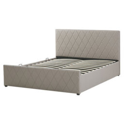 Beliani Ottoman Bed Faux Leather Rochefort 160 X 200 Cm (Eu King Size) Taupe - thumbnail 4