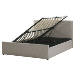 Beliani Ottoman Bed Faux Leather Rochefort 160 X 200 Cm (Eu King Size) Taupe - thumbnail 8