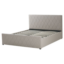 Beliani Ottoman Bed Faux Leather Rochefort 160 X 200 Cm (Eu King Size) Taupe - thumbnail 9