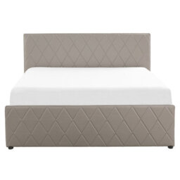 Beliani Ottoman Bed Faux Leather Rochefort 160 X 200 Cm (Eu King Size) Taupe - thumbnail 7