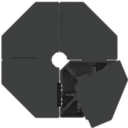 Divine Style G-Blocs Urban Grey 4-Pc Cantilever Parasol Base Weights Made In Britain & Easy To Fill With Removable Lids