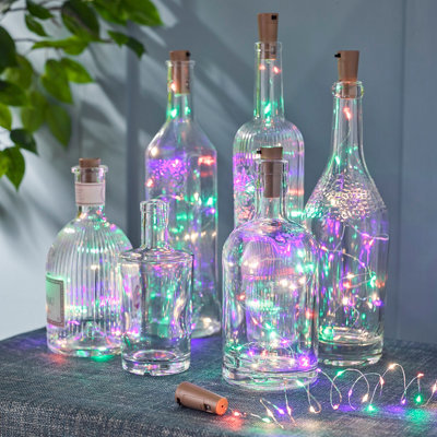 Mysmartbuy Wine Bottle String Lights Multi Colour - Set Of 6