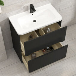 Royal Bathrooms Venice 700mm Sage Green Wall Hung Vanity Unit 2 Drawer With Ceramic Basin - thumbnail 4