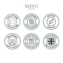 MHG Living Ultra Soft Striped Microfibre Pillow - Hotel Quality, Soft-Medium Support, Anti-Allergy - Pack Of 2 - thumbnail 9