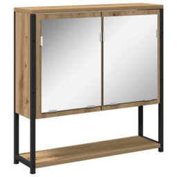Berkfield Modern 3 Piece Bathroom Furniture Set Artisan Oak Engineered Wood - thumbnail 5