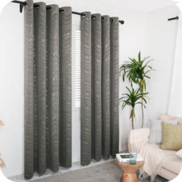 Deconovo Foil Printed Thermal Curtains 66 X 54 Inch Light Grey 2 Panels Super Soft Ring Top Blackout Curtains For Bedroom - thumbnail 4