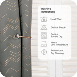 Deconovo Foil Printed Thermal Curtains 66 X 54 Inch Light Grey 2 Panels Super Soft Ring Top Blackout Curtains For Bedroom - thumbnail 9