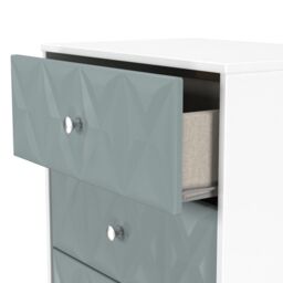 San Jose Ready Assembled Matt Duck Egg Blue & White No Effect 3 Drawer Deep Chest (H)791mm (W)746mm (D)395mm - thumbnail 5