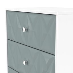 San Jose Ready Assembled Matt Duck Egg Blue & White No Effect 3 Drawer Deep Chest (H)791mm (W)746mm (D)395mm - thumbnail 4