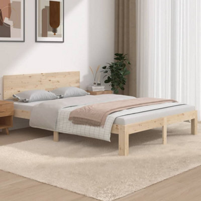 Berkfield Bed Frame Solid Wood 135X190 Cm Double - image 1
