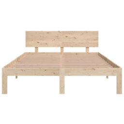 Berkfield Bed Frame Solid Wood 135X190 Cm Double - thumbnail 4