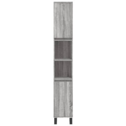 Berkfield Bathroom Cabinet Grey Sonoma 30X30X190 Cm Engineered Wood - thumbnail 5