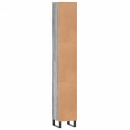 Berkfield Bathroom Cabinet Grey Sonoma 30X30X190 Cm Engineered Wood - thumbnail 8