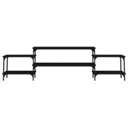 Walplus Tv Cabinet Black 197X35X52 Cm Engineered Wood - thumbnail 5