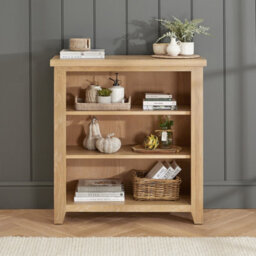 The Furniture Market Cheshire Whitewash Oak Small Low Bookcase - thumbnail 2