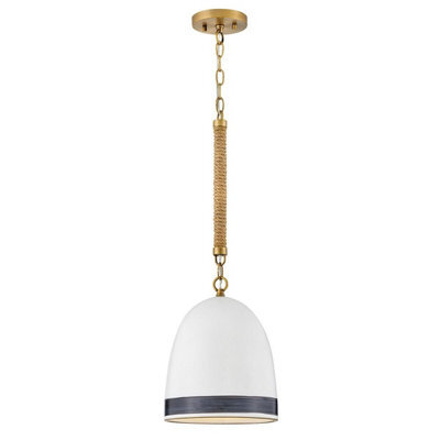 Luminosa Lighting Elstead Hinkley Nash Dome Pendant Ceiling Light Traditional Heritage Brass 1X E27 - image 1