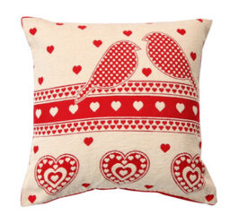 Velosso Cotton Chenille Square Cushion, Zip Closure, Machine Washable - Multicolour