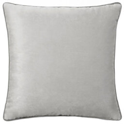 furn. Furn Meridian Velvet Polyester Filled Cushion, Dove/charcoal, 45 X 45Cm
