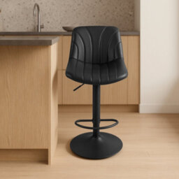 Ledrem 2-Pack Bar Stools, Swivel, Height-Adjustable, Backrest And Footrest, Black, 46.5X43Cm - thumbnail 5