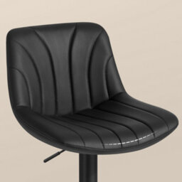 Ledrem 2-Pack Bar Stools, Swivel, Height-Adjustable, Backrest And Footrest, Black, 46.5X43Cm - thumbnail 7