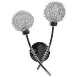 GoodHome Phaidros Chrome Effect Double Wired Wall Light - thumbnail 3