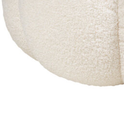 Wyld And Coco Maisonique Off White Bouclé Pouffe Round 60Cm Footstool, 27Cm Height - thumbnail 6