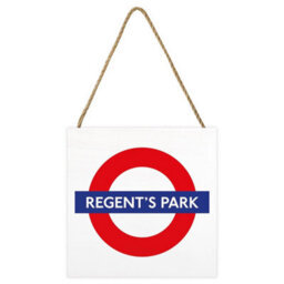 Transport For London Regents Park Wooden Block White/red/blue (2.7Cm X 20Cm X 20Cm) - thumbnail 1