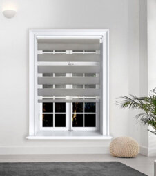 Lister Cartwright Day And Night/zebra Blinds, Premium Quality Double Roller, Vision Blinds(Dark Grey, 180 X 165 Cm) - thumbnail 1