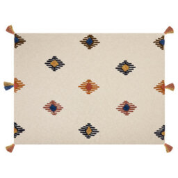 Beliani Blanket Munger Cotton 130 X 180 Cm Beige - thumbnail 4
