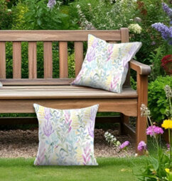 Luxury Living Meadow Outdoor Water-Repellant Cushion - Pair - thumbnail 1