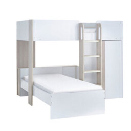 Oakham Meadow Bunk Bed - Pale Wood And White -  Single (90Cm) - thumbnail 1