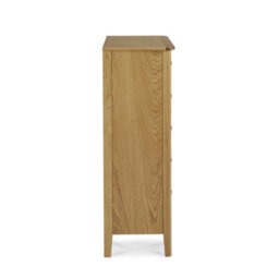 Alba Oak 2 Over 3 Chest Of Drawers - Fully Assembled By Roseland Furniture - thumbnail 7