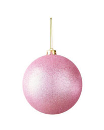 Werchristmas Pink Extra Large Shatterproof Bauble Glitter 15 Cm - thumbnail 1