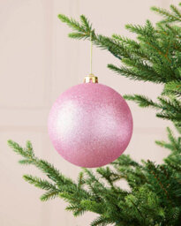 Werchristmas Pink Extra Large Shatterproof Bauble Glitter 15 Cm - thumbnail 2