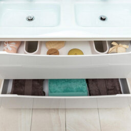 Plum&clay Eden Gloss White Floorstanding Vanity Unit With White Glass Basin (W)1200mm - thumbnail 5