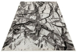Grey Funky Modern Easy To Clean Abstract Rug For Living Room, Bedroom - 160Cm X 220Cm - thumbnail 5