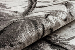 Grey Funky Modern Easy To Clean Abstract Rug For Living Room, Bedroom - 160Cm X 220Cm - thumbnail 4