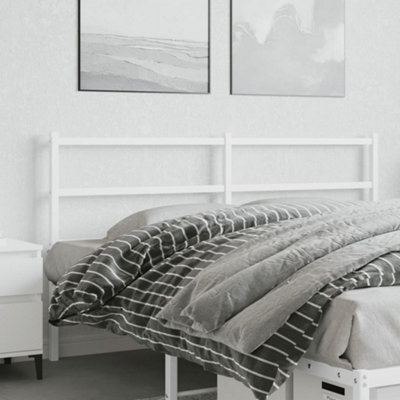 Berkfield Metal Headboard White 160 Cm - image 1