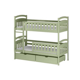 Arte Olive Wooden Bunk Bed Ignas With Storage W98Cm - Modern Bunk With Nature-Inspired Style And Secure Features